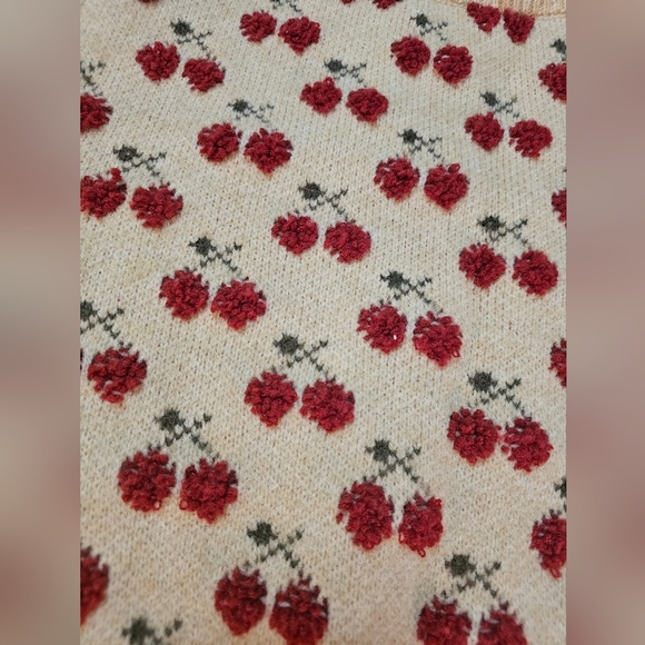 Cider Cream and Red Knit Crop Top - Picture 10 of 11